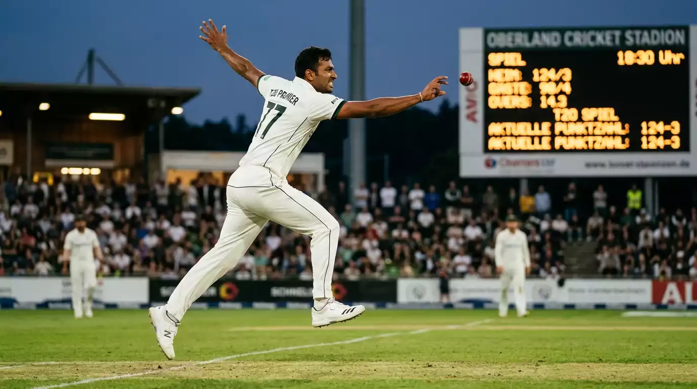 Hero-Bild für Cricket-Wetten in Deutschland mit Stadion und Aktion